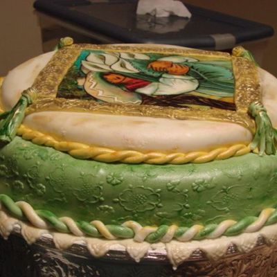 Hand Painted/fondant Cake