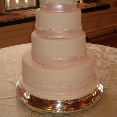 4 Tiered Fondant Wedding Cake
