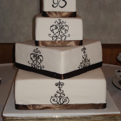 Square Wedding Cake