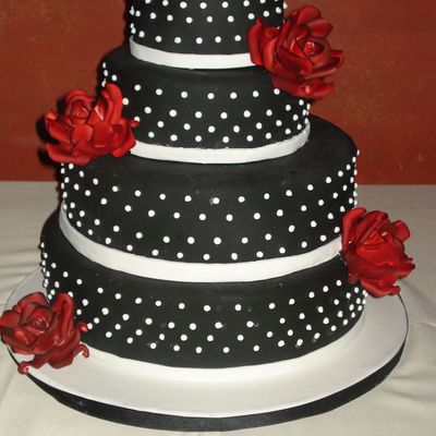 Black And White With Red Roses