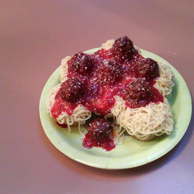 Pasta And Meatball Cupcakes