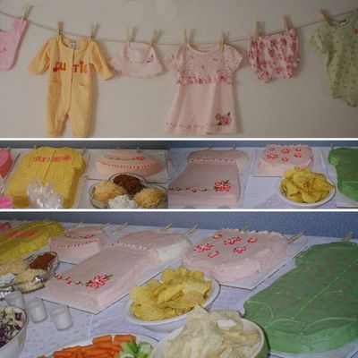 Twins' Baby Shower Cakes