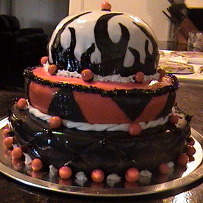 Harley Colors Themed B-Day Cake