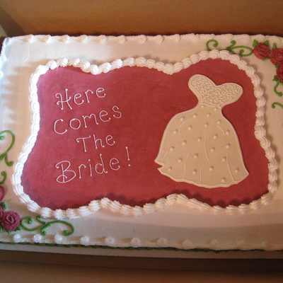 "here Comes The Bride" Dress Cake