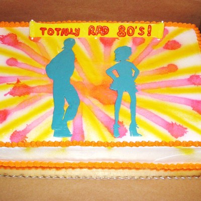 "totally Rad" 80's Cake