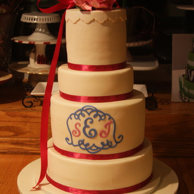 Monogram Wedding Cake