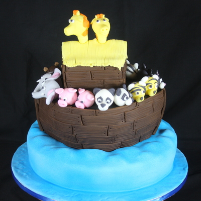 Noah's Ark Christening Cake