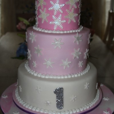 Princess Snowflake Cake