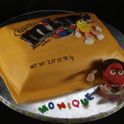M&m Peanut Candy Bag Cake