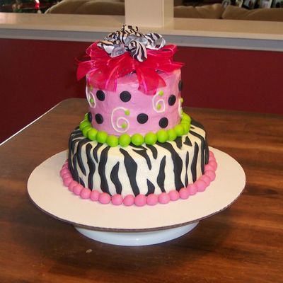 Zebra Birthday Cake
