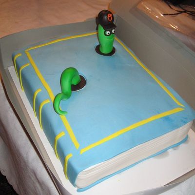 Bookworm Birthday Cake