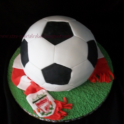 Football / Soccer Shaped Birthday Cake