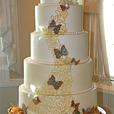 5-Tier Round Wedding Cake