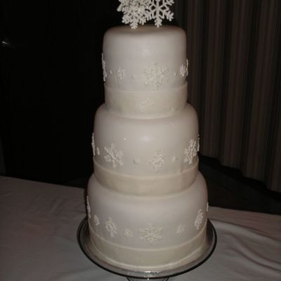 Snowflake Wedding Cake