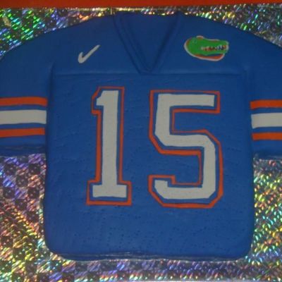 Florida Gator Football Jersey Cake.