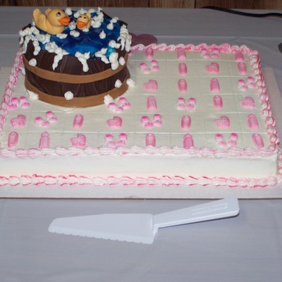 Mom & Baby Duck In The Tub