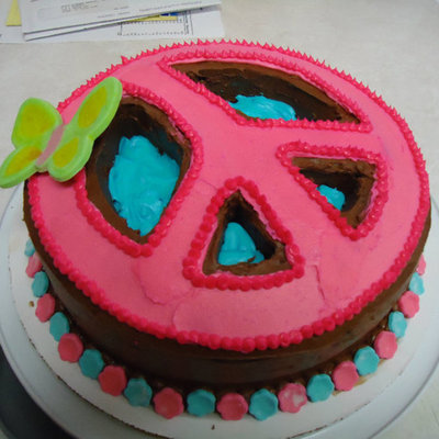 Peace Sign And Butterflies