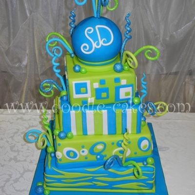 Funky Wedding Cake