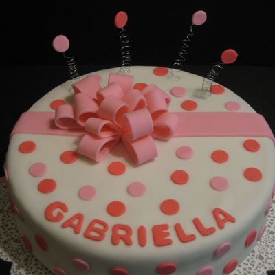Pink Bow Cake