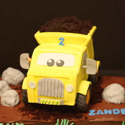 Construction Pals Dump Truck Cake