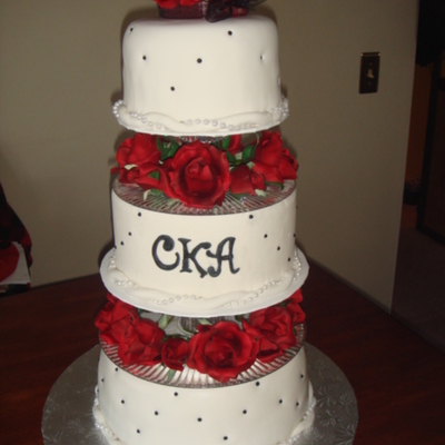 Black, Red & White Wedding