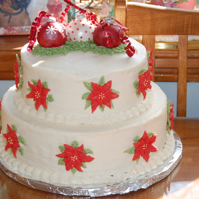Poinsettia Cake