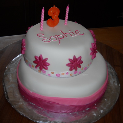 Pink And White Cake