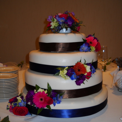 Brown And Blue Cake