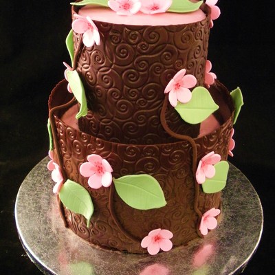 Chocolate Cherry Blossom Cake