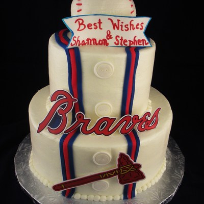 Braves Shower Cake