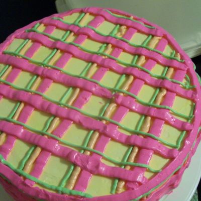 Plaid Cake--Top View