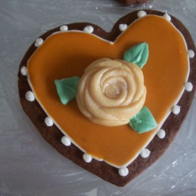 Orange Heart Cookie