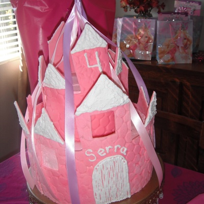 Pink Castle Cake