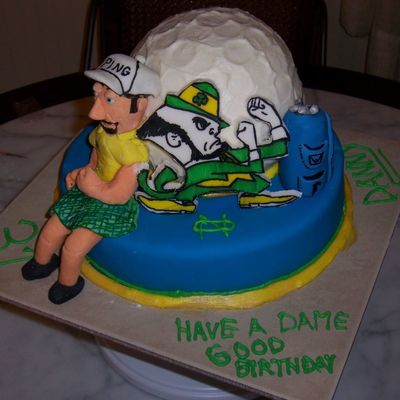 Notre Dame Golf Cake