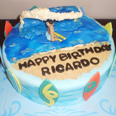Surfer Birthday Cake