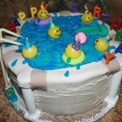 Pool Party Cake