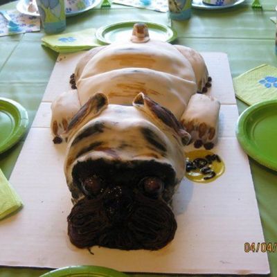 Pug Birthday Cake