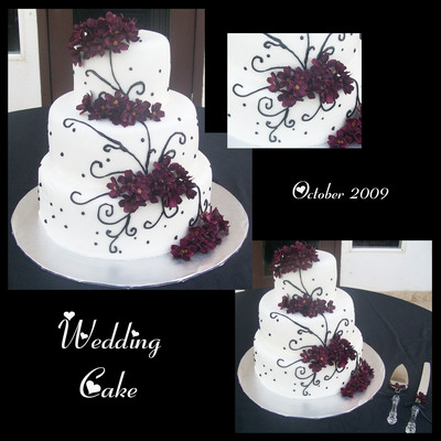 Black And White Scroll Cake