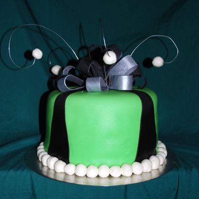 Whimsy Green Birthday Cake