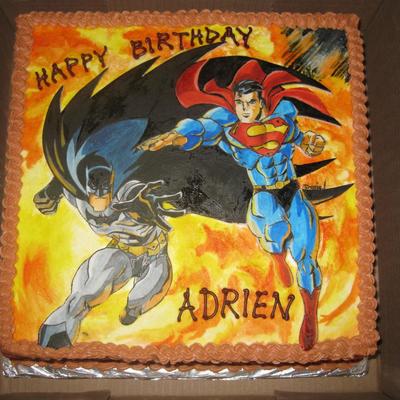 Batman N Superman Birthday Cake