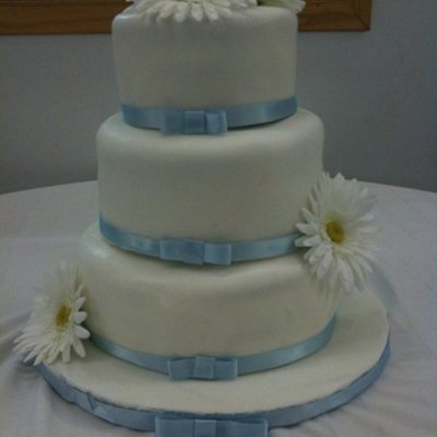 Blue Ribbon And Daisies