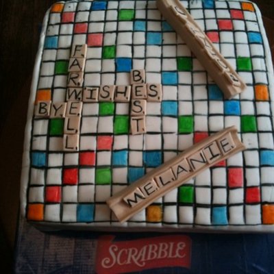 Scrabble Cake