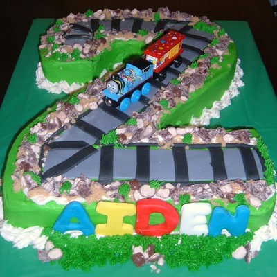 Number Two Train Cake