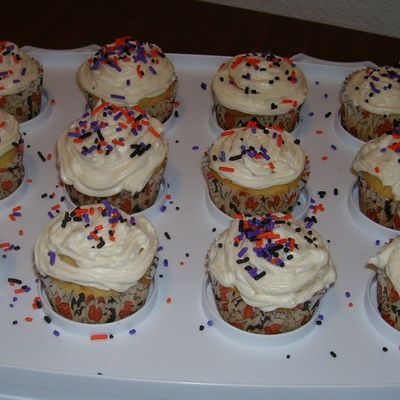 Cupcake With Halloween Sprinkles