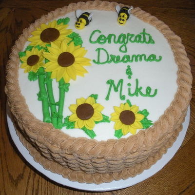 Sunflowers And Bumblebees