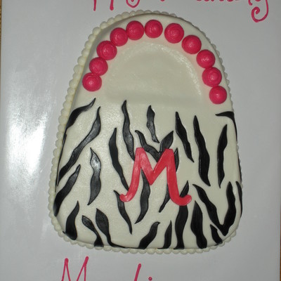 Zebra Purse Cake
