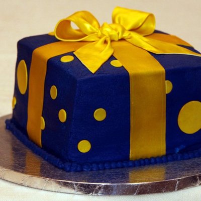 Blue & Gold Birthday Present