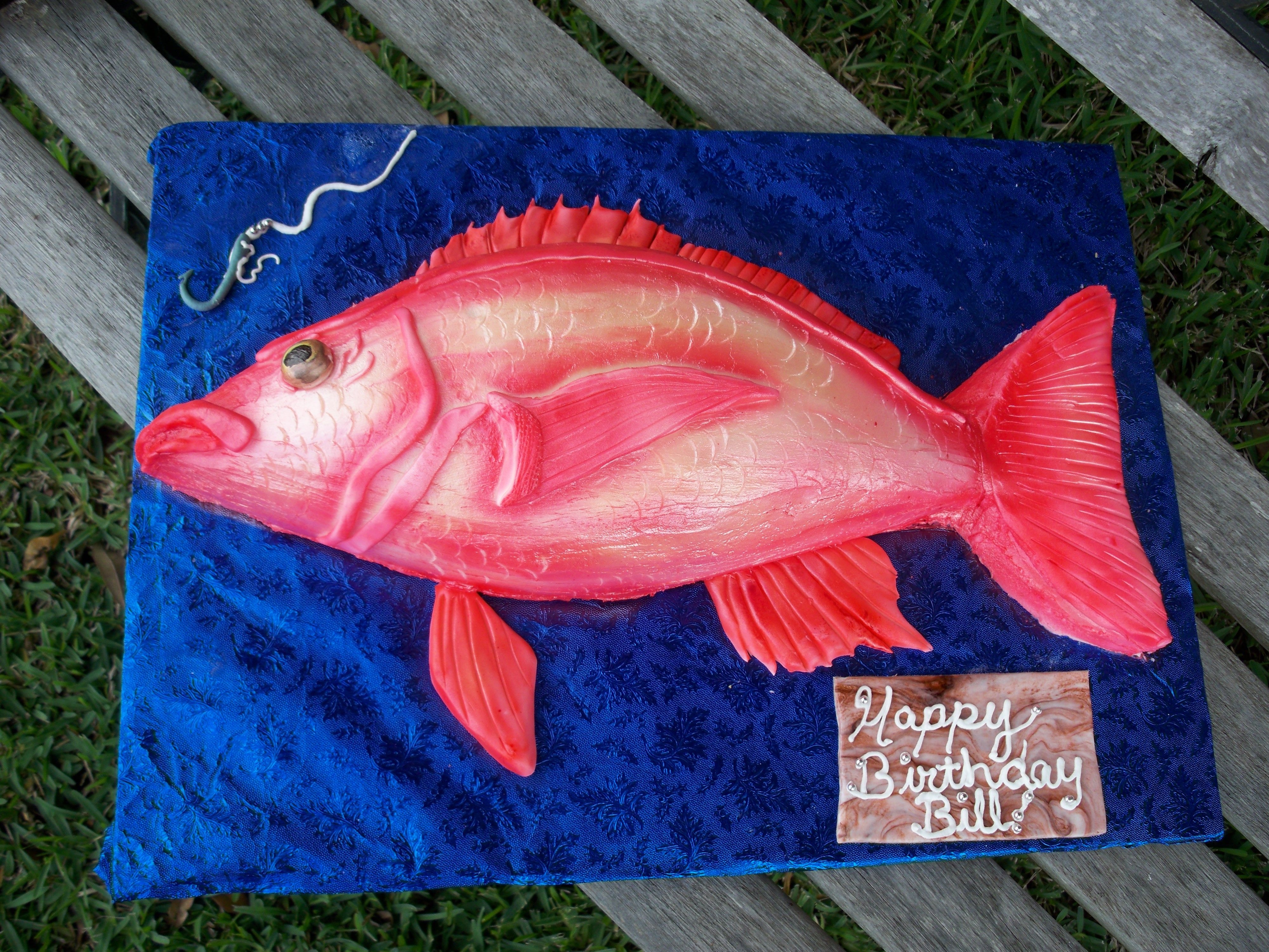 Red Snapper Fish Birthday Cake