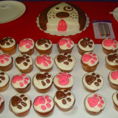 Puppy Cake And Cupcakes