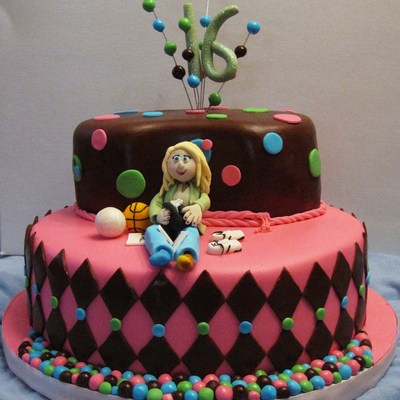 Brown And Pink Birthday